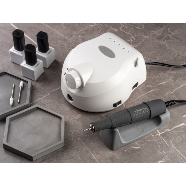 KRYPTON XPS-400 White/Gray – професионална електрическа пила за маникюр
