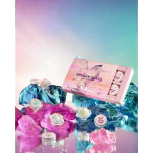 Комплект сухи блясъци за нокти Broken Glass – 6 броя