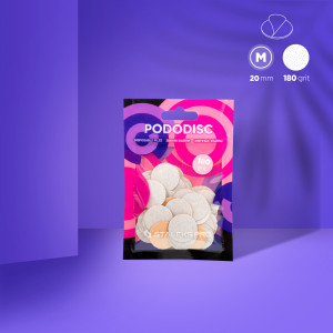 Сменяеми бели файлове за педикюрен диск PODODISC M Staleks Pro Expert, 180 грит (50 бр.)